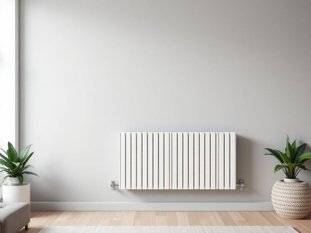 Wall-mounted radiator installation